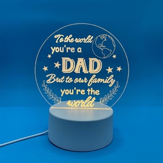 Hjertevarm LED-lampe til far – Perfekt gave